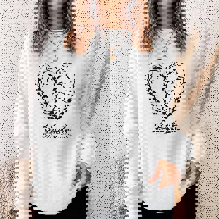 牡蠣のキャラクター「Cute Oyster」黒ver スウェットシャツ 彼女への贈り物