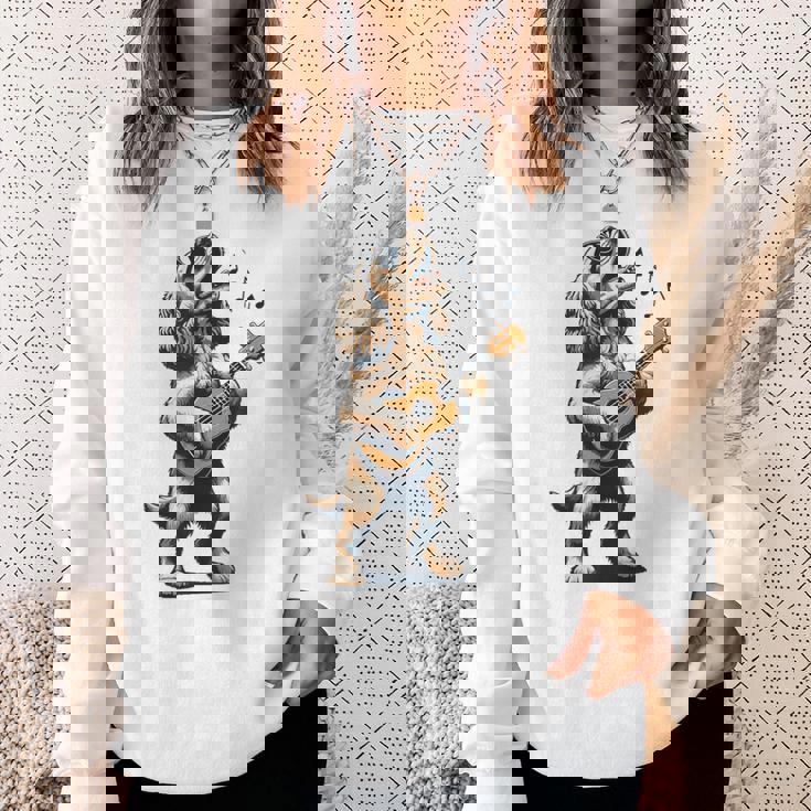 犬 演奏 ギター 歌う アメリカン コッカー スパニエル 面白い スウェットシャツ 彼女への贈り物