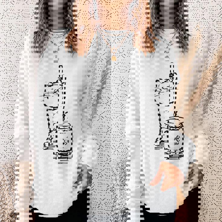 猫ねこネコ和太鼓お祭り スウェットシャツ 彼女への贈り物