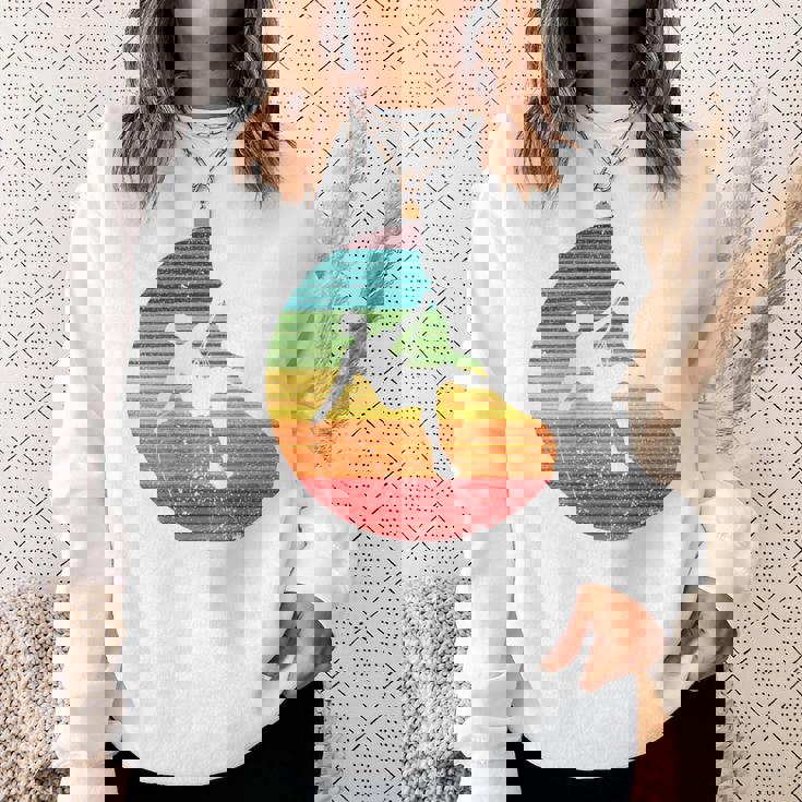 バックプリント 登山、ボルダリング、フリークライミングシルエット スウェットシャツ 彼女への贈り物