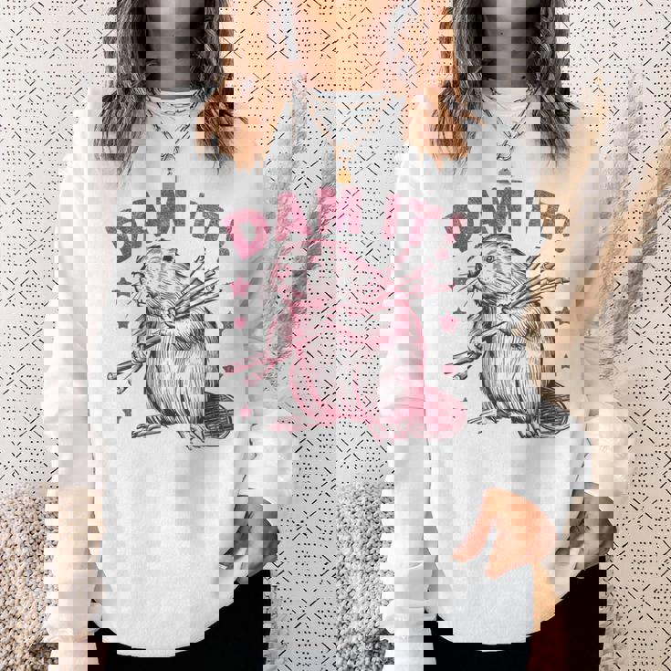 皮肉なビーバー スウェットシャツ 彼女への贈り物