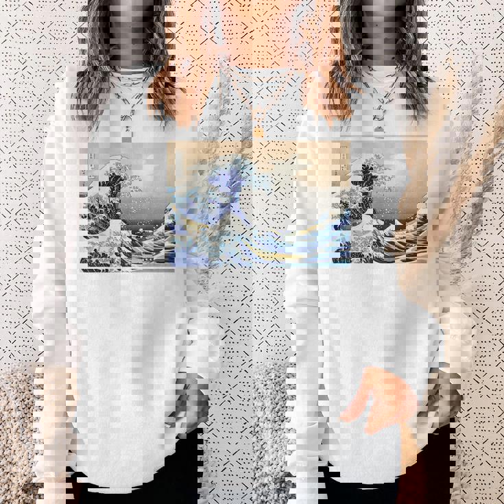 神奈川沖大波 北斎 日本美術 スウェットシャツ 彼女への贈り物