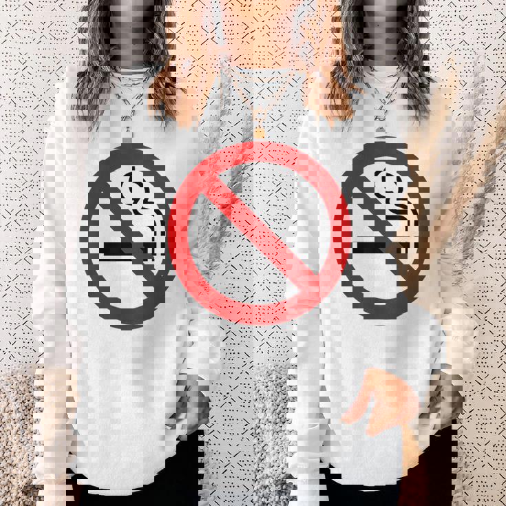 禁煙シンボル ノベルティ 禁煙サイン スウェットシャツ 彼女への贈り物