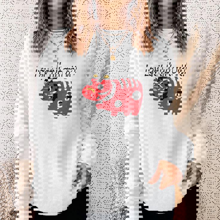 私に任せなさいっ！！ 赤べこ 疫病退散 お守り 郷土玩具 福島県 メンズ レディース キッズ スウェットシャツ 彼女への贈り物