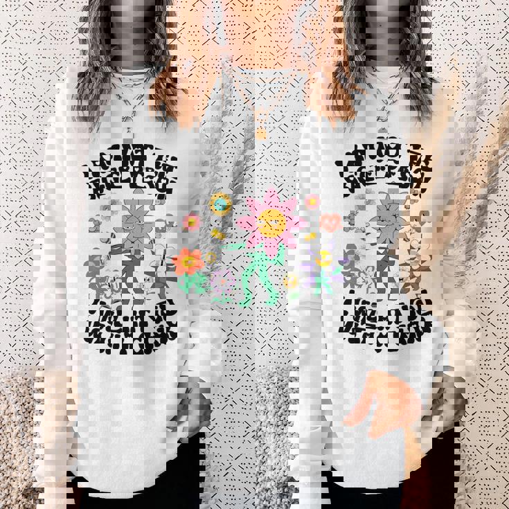 私は大柄な人間じゃないよ椅子で殴るぞおかしい 長袖tシャツ スウェットシャツ 彼女への贈り物