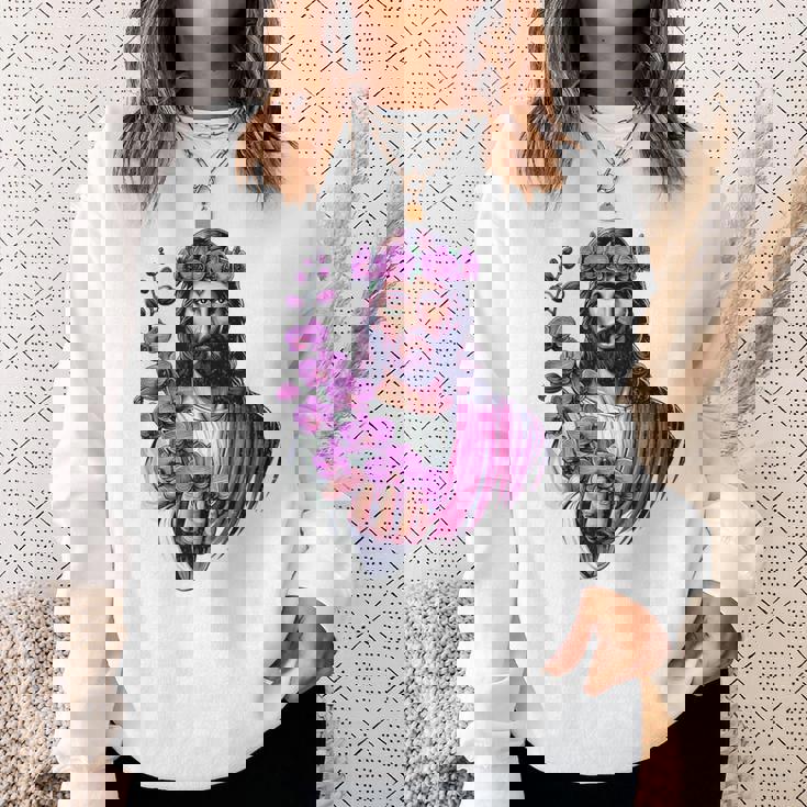 紫の蘭を持つイエス スウェットシャツ 彼女への贈り物