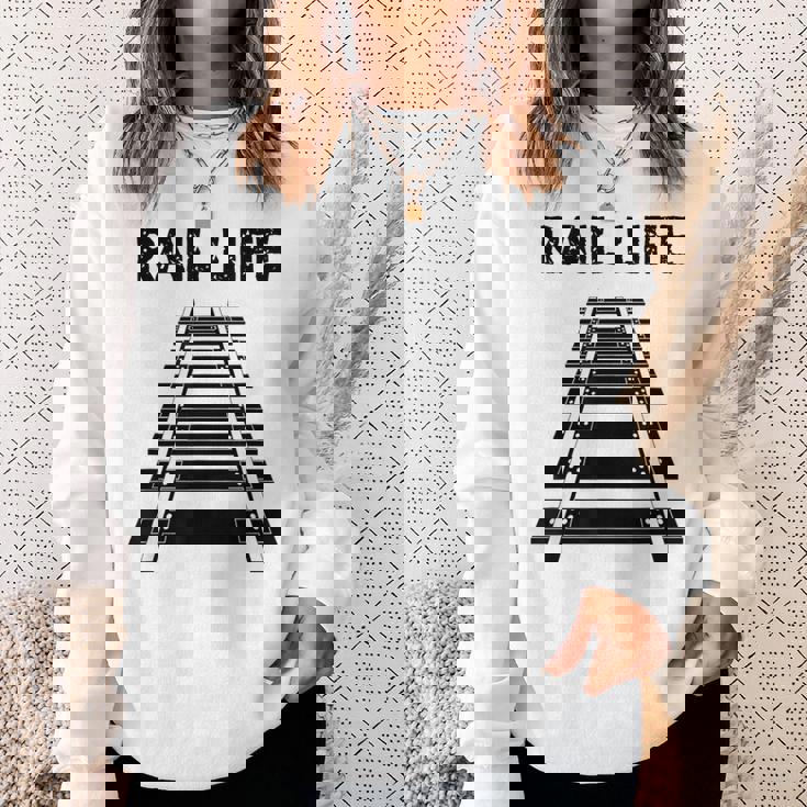 線路付きレールライフ 鉄道作業員と鉄道模型用 スウェットシャツ 彼女への贈り物