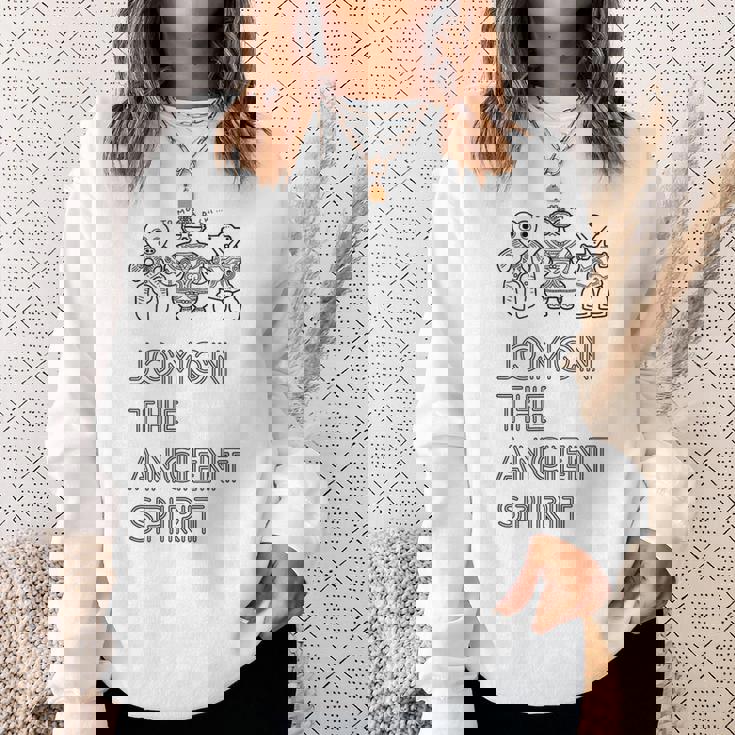 縄文・古来の精神。Tomodachi 土偶 遮光器土偶 ハート形土偶 仮面の女神 宇宙人 はにわ シュール シンプル スウェットシャツ 彼女への贈り物