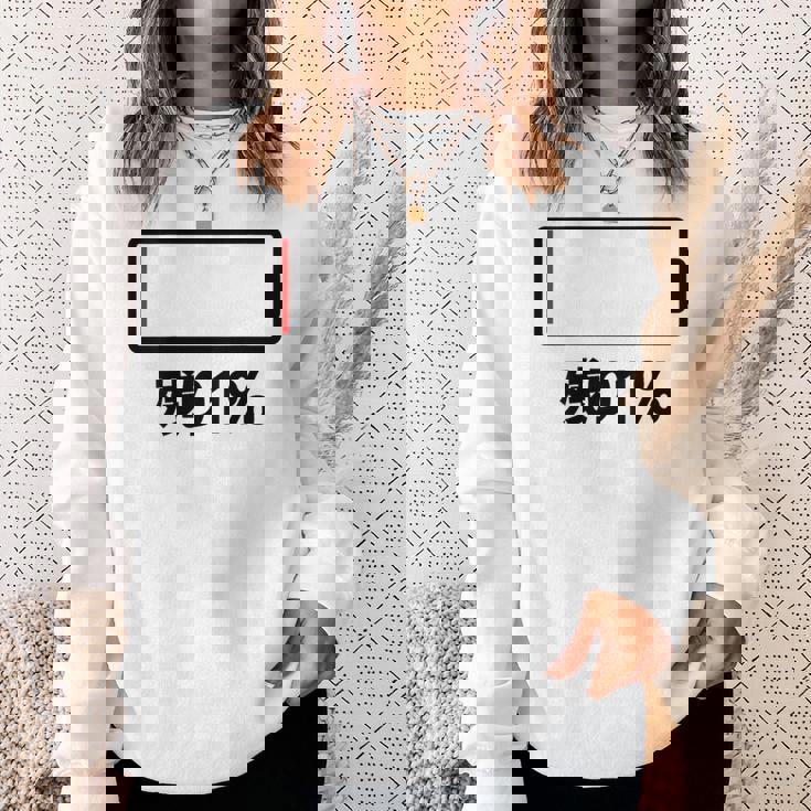 背中【残り1】電池 バッテリー おもしろ 面白い ギャグ ネタ ウケ狙い 笑える ユーモア おバカな 個性的な スウェットシャツ 彼女への贈り物