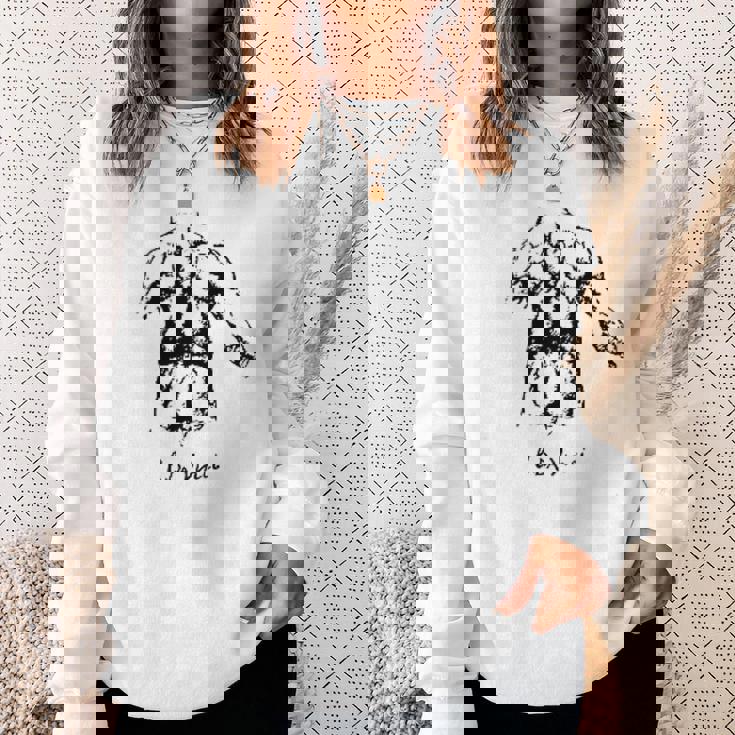 背中の筋肉 解剖スケッチ レオナルド・ダ・ヴィンチ 芸術 Muscles Back Dainci Anatomy スウェットシャツ 彼女への贈り物