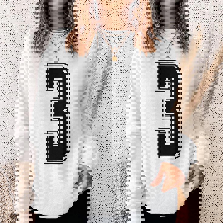 背番号 3 チーム短大スポーツ背番号付きユニフォーム スウェットシャツ 彼女への贈り物