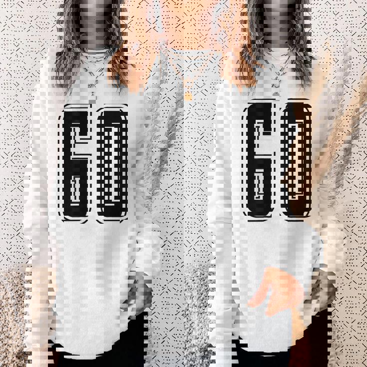 背番号 60 チーム短大スポーツ背番号付きユニフォーム スウェットシャツ 彼女への贈り物