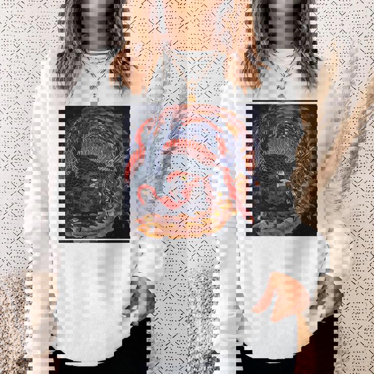 葛飾北斎作 鳳凰 長袖tシャツ スウェットシャツ 彼女への贈り物