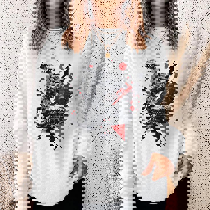 蛇 動物 モチーフ アートワーク 蛇 スウェットシャツ 彼女への贈り物