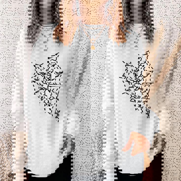 蜘蛛の巣 ハート かわいい ハロウィン ゴス スウェットシャツ 彼女への贈り物