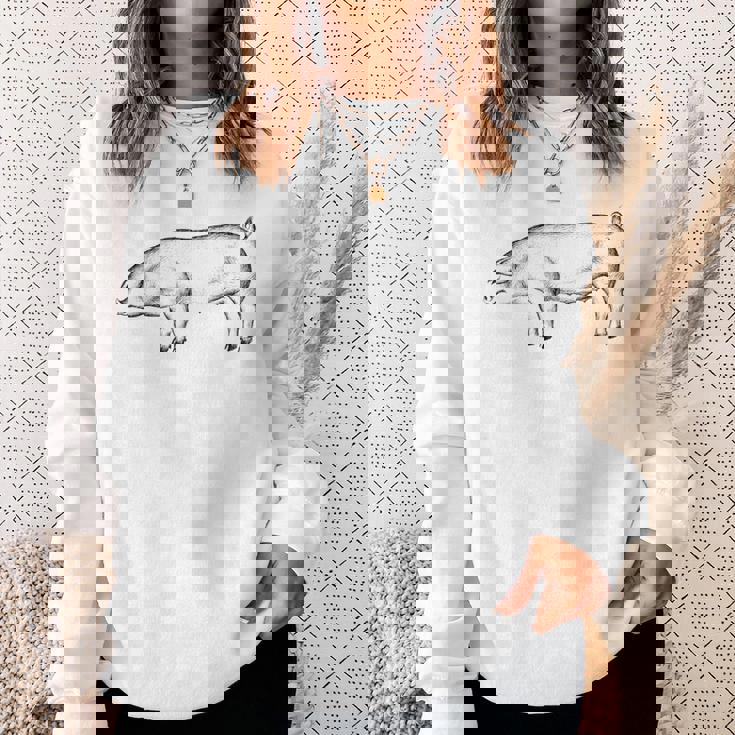 豚 豚モチーフ ピグレット 農家 農家 スウェットシャツ 彼女への贈り物