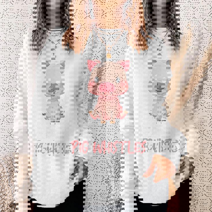 バックプリント 豚の口笛を信じる スウェットシャツ 彼女への贈り物