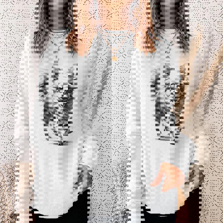 超かわいいチワワ フォトリアリスティック描画スタイル スウェットシャツ 彼女への贈り物