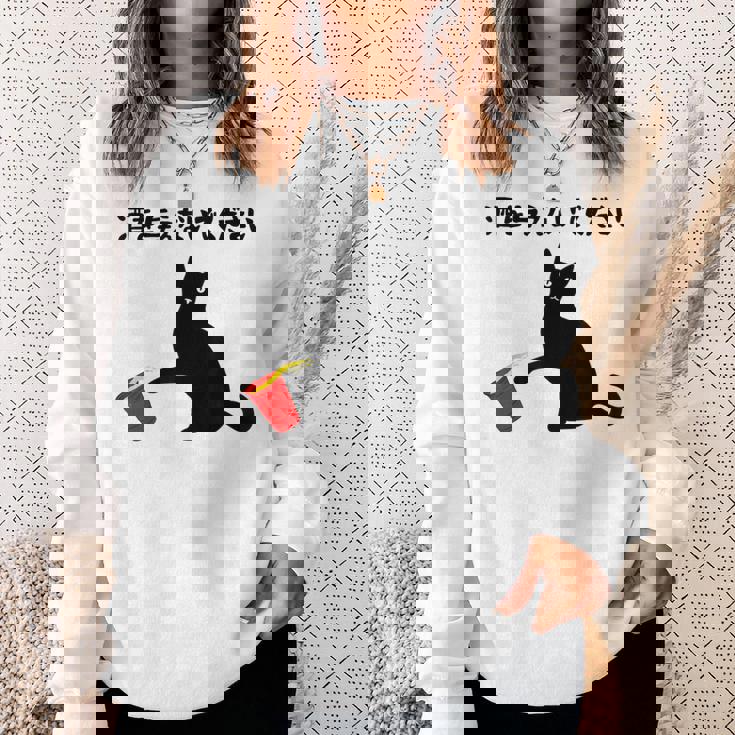 酒を与えないでください ねこイラスト お酒 ネタ 酒飲み お酒好き ビール好き 飲み会 かわいい おもしろ ネコ 猫 スウェットシャツ 彼女への贈り物