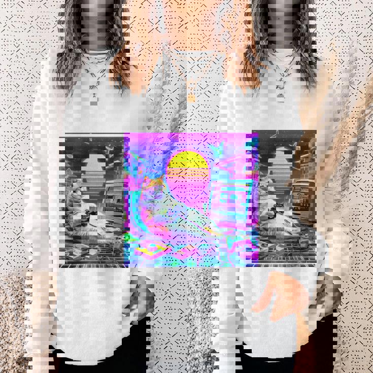 面白いtシャツ 猫 ゲーム ネコ ゲーマー メンズ 猫好き グッズ かわいい おもしろ 面白い 服 ネタ 長袖tシャツ スウェットシャツ 彼女への贈り物