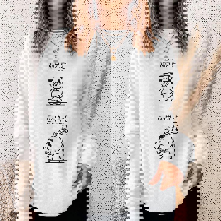 面白いtシャツ 面白いパグヨガのポーズ パグ好きなパグの飼い主さん スウェットシャツ 彼女への贈り物