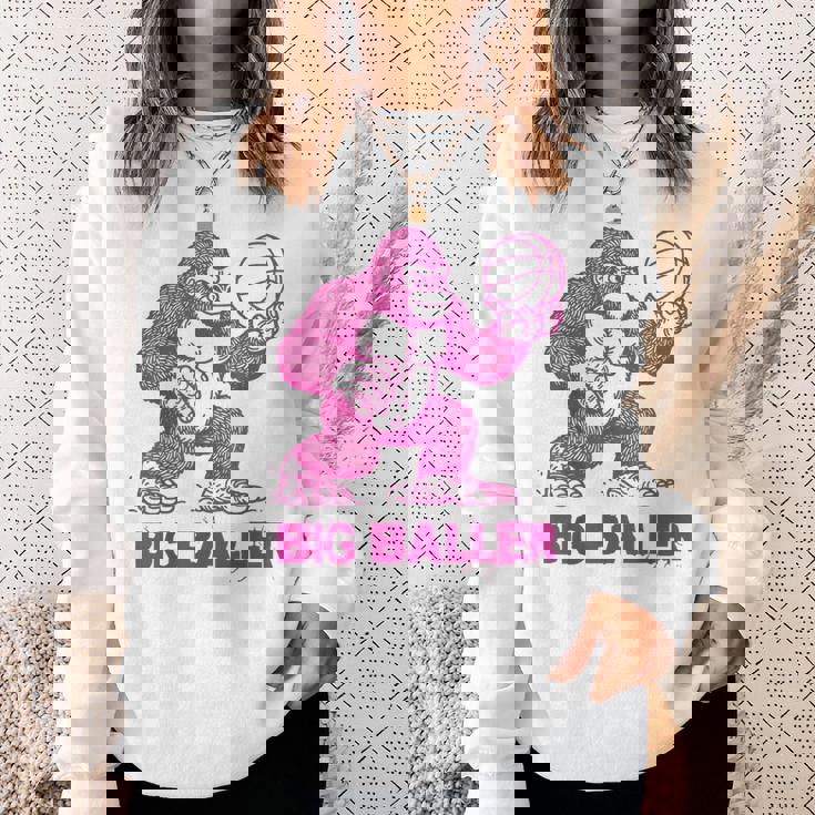 面白いゴリラ遊びバスケットボール ビッグボーラー マネースポーツ スウェットシャツ 彼女への贈り物