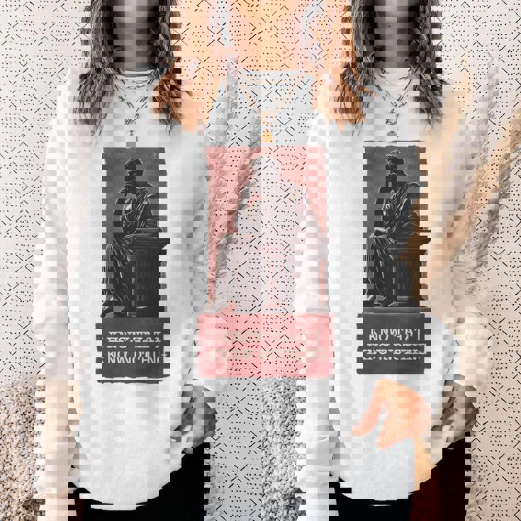 面白い哲学ギフト 哲学者のためのギリシャ語の引用 長袖tシャツ スウェットシャツ 彼女への贈り物