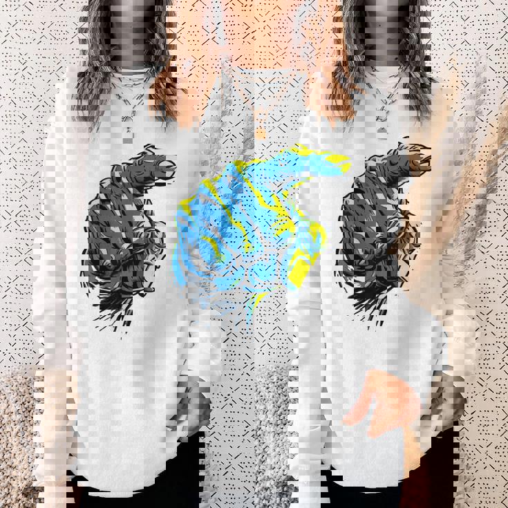 面白い手のデザイン スウェットシャツ 彼女への贈り物