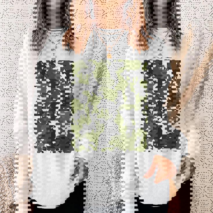 面白い猫のカモフラージュカモフラージュパターンペット猫 スウェットシャツ 彼女への贈り物