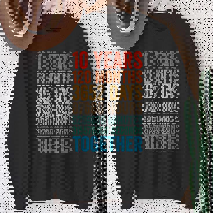 10年目の記念日 彼 彼女 カップル 10回目の結婚 スウェットシャツ 年配の女性への贈り物