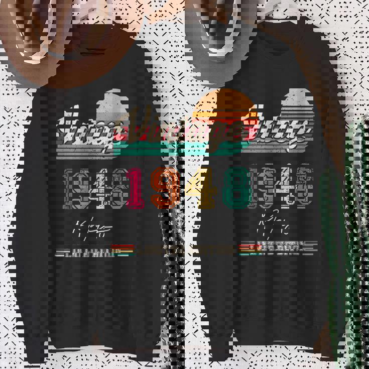 1948年5月生まれ ヴィンテージ ハッピーバースデー 76歳 スウェットシャツ 年配の女性への贈り物