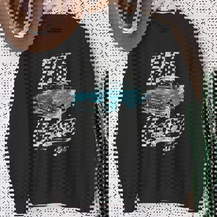 1955 シボレーベルエアブルー スウェットシャツ 年配の女性への贈り物