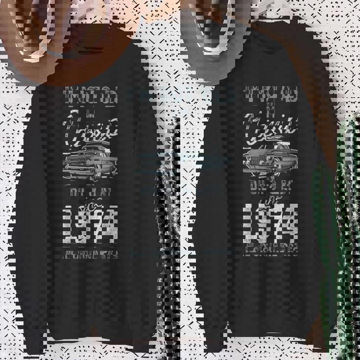 1974年クラシックカー生誕51周年 スウェットシャツ 年配の女性への贈り物