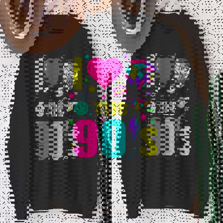 1990'S 90S Retro I Heart The Nineties Costume Party スウェットシャツ 年配の女性への贈り物