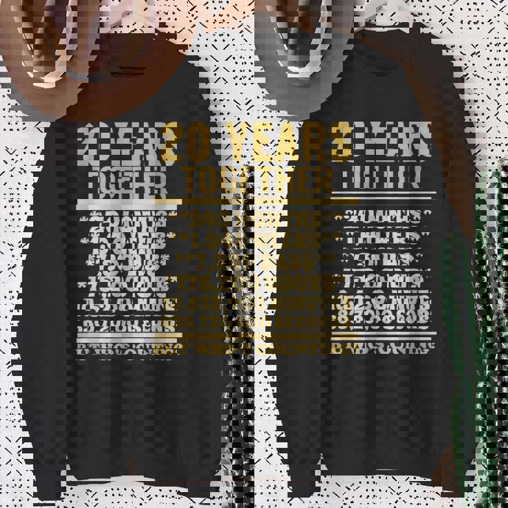 20周年記念tシャツ 20周年 結婚祝い カップル スウェットシャツ 年配の女性への贈り物