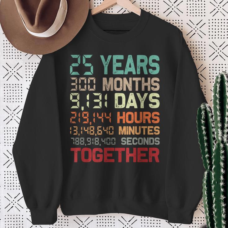 25 Años Juntos Pareja 25 Aniversario De Boda Camisa de entrenamiento Regalos para ancianas