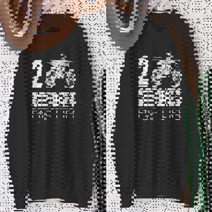 2ストロークフォーライフ モトクロス ダートバイク スウェットシャツ 年配の女性への贈り物