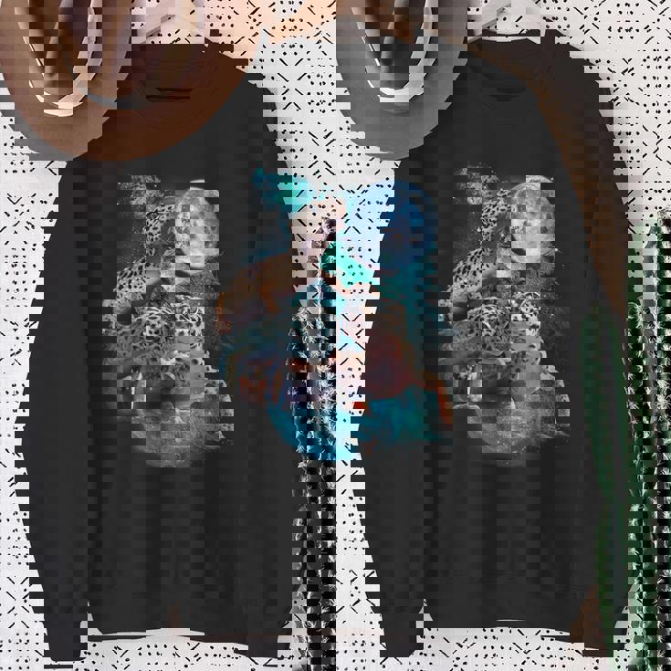 3ムーンヤモリ面白い爬虫類ヒョウトカゲヤモリアートノベルティ スウェットシャツ 年配の女性への贈り物