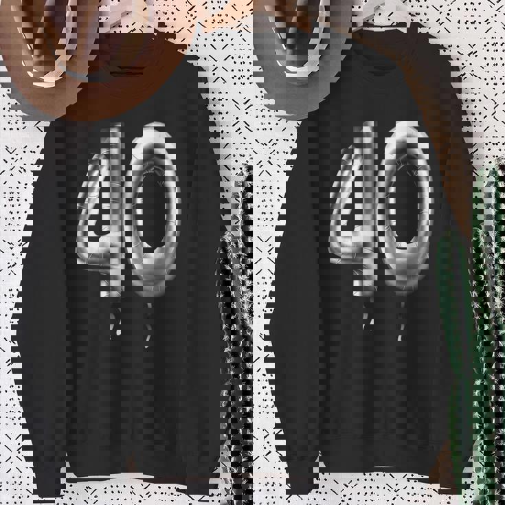 40歳の誕生日バルーン装飾バルーン40年目 スウェットシャツ 年配の女性への贈り物