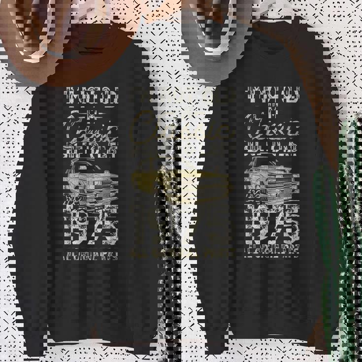 50 歳の誕生日、1975 年以来、クラシックカー、50 歳 スウェットシャツ 年配の女性への贈り物