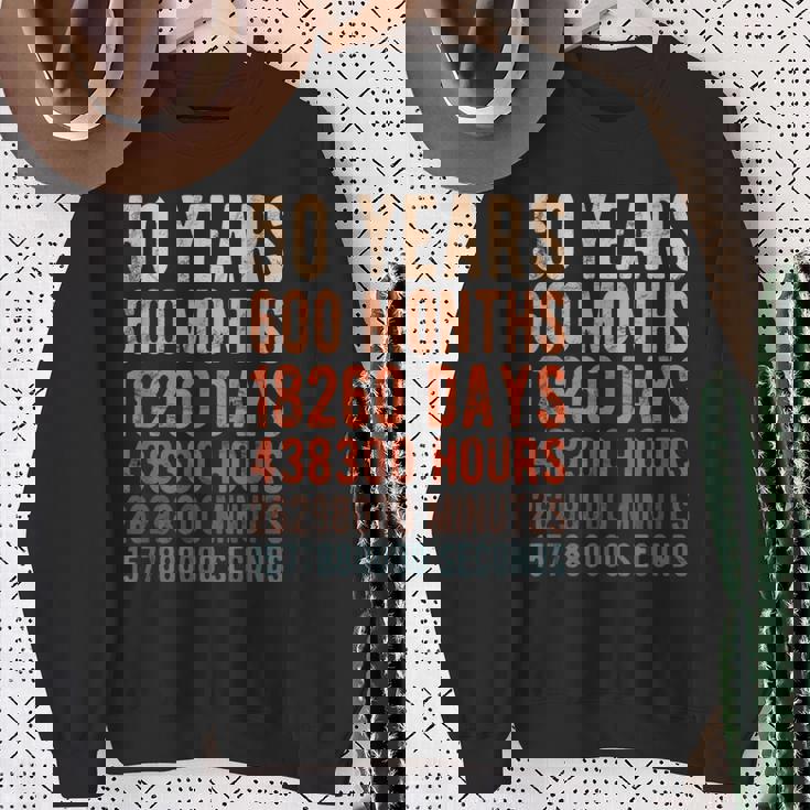 50歳 50歳 誕生日 記念日 黄金 結婚記念日 スウェットシャツ 年配の女性への贈り物