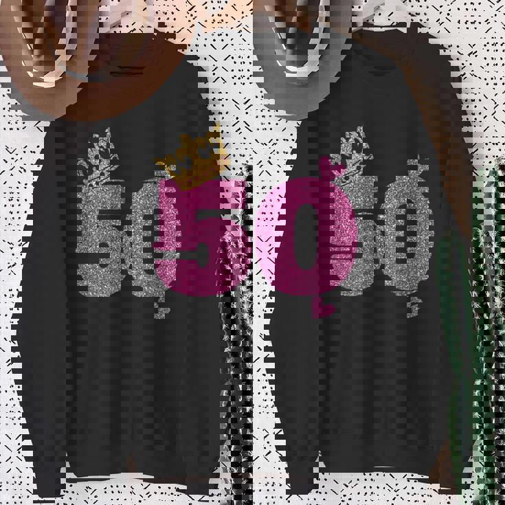 50歳の誕生日 王冠 50歳の誕生日 スウェットシャツ 年配の女性への贈り物