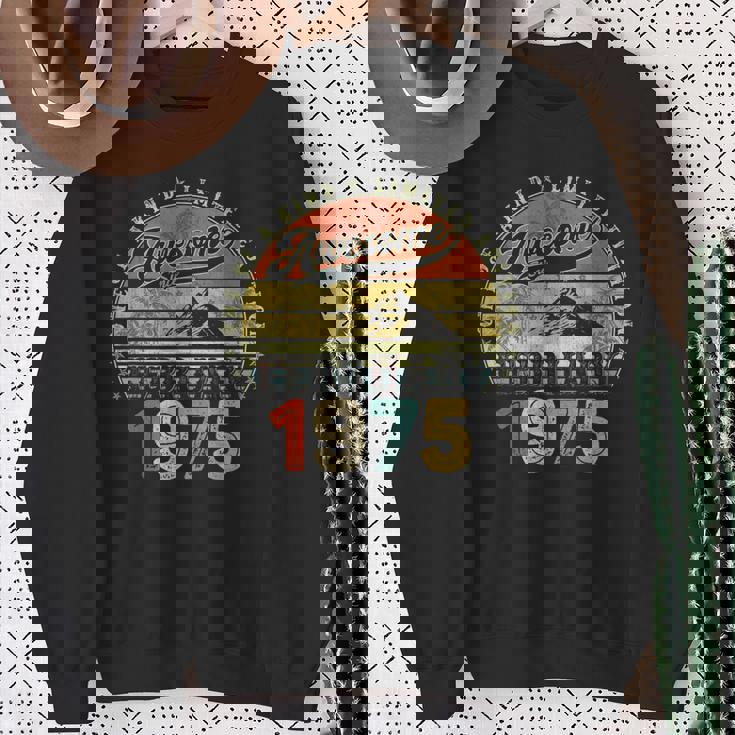 50歳の誕生日プレゼント 男性用 1975年2月 50歳の誕生日 スウェットシャツ 年配の女性への贈り物