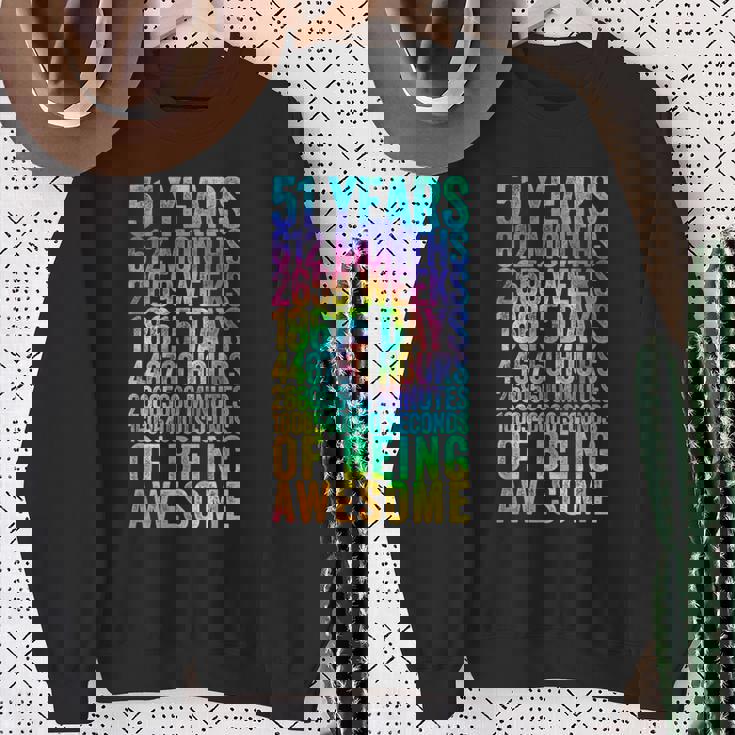 51歳の誕生日の面白いシャツ オールドメーター 面白い51歳ギフト スウェットシャツ 年配の女性への贈り物