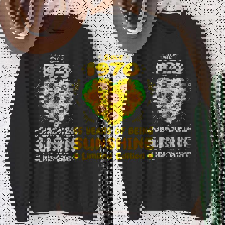 55歳の誕生日 サンシャイン55年 ひまわり好き 1970年生まれ スウェットシャツ 年配の女性への贈り物