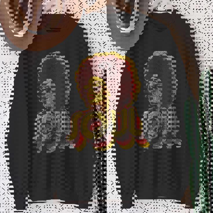 70年代 ファンク アフロソウル レトロ ヴィンテージ 70年代 レトロ ソウル スウェットシャツ 年配の女性への贈り物