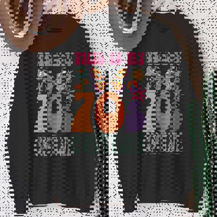 70年代ディスコ衣装 男女兼用 Peace Love ヒッピーコスチューム スウェットシャツ 年配の女性への贈り物