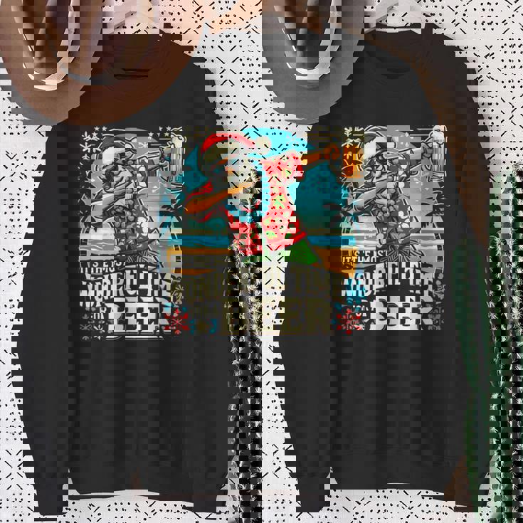 7月のクリスマス サンタハワイアンワンダフルビール スウェットシャツ 年配の女性への贈り物