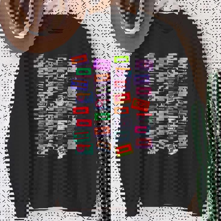 80年代カセットテープミュージックdj スウェットシャツ 年配の女性への贈り物