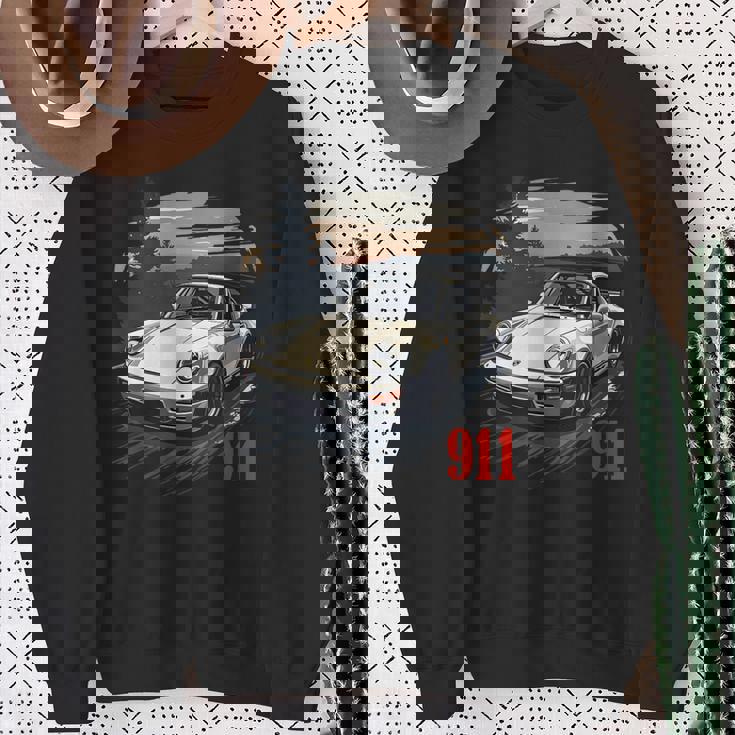 911ターボレトロヴィンテージ964カークラシック自動車トラック。 スウェットシャツ 年配の女性への贈り物